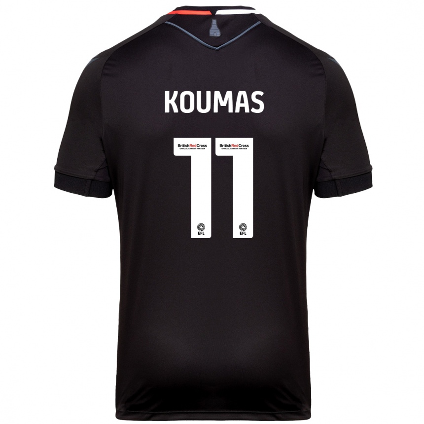 Niño Fútbol Camiseta Lewis Koumas #11 Negro 2ª Equipación 2024/25