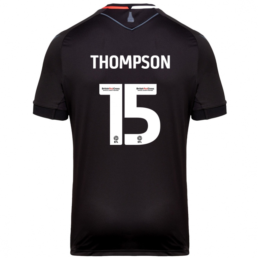 Niño Fútbol Camiseta Jordan Thompson #15 Negro 2ª Equipación 2024/25