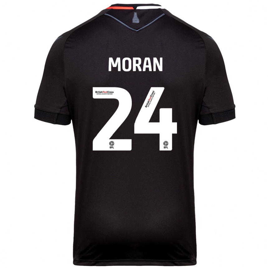 Niño Fútbol Camiseta Andrew Moran #24 Negro 2ª Equipación 2024/25