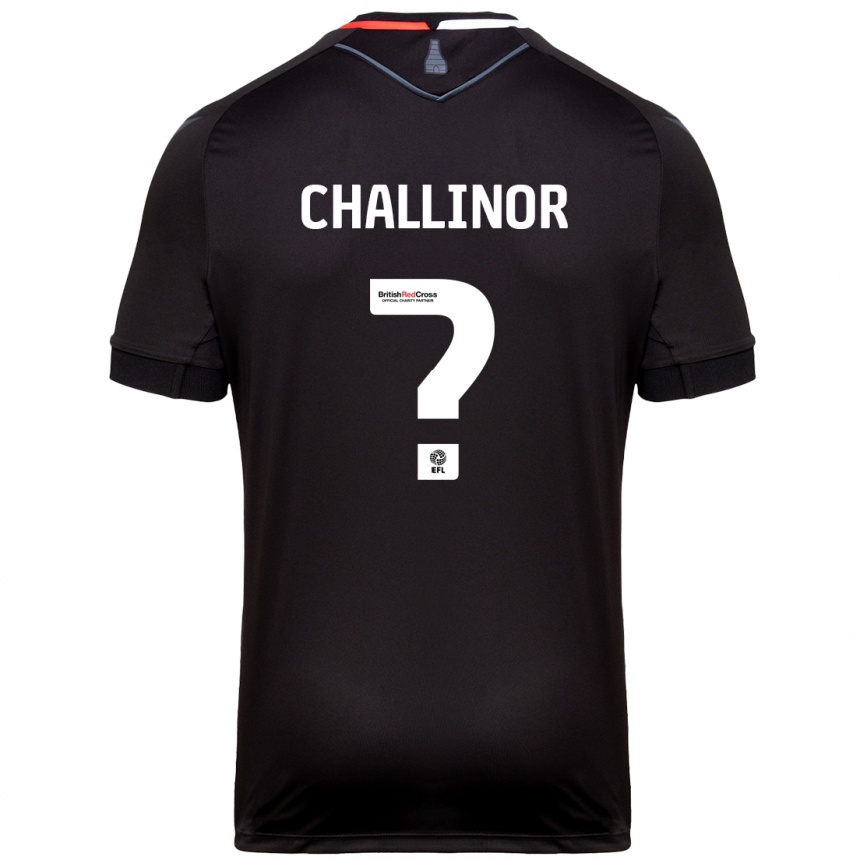 Niño Fútbol Camiseta Oliver Challinor #0 Negro 2ª Equipación 2024/25