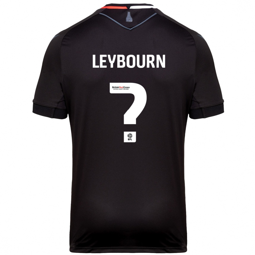 Niño Fútbol Camiseta Charlie Leybourn #0 Negro 2ª Equipación 2024/25