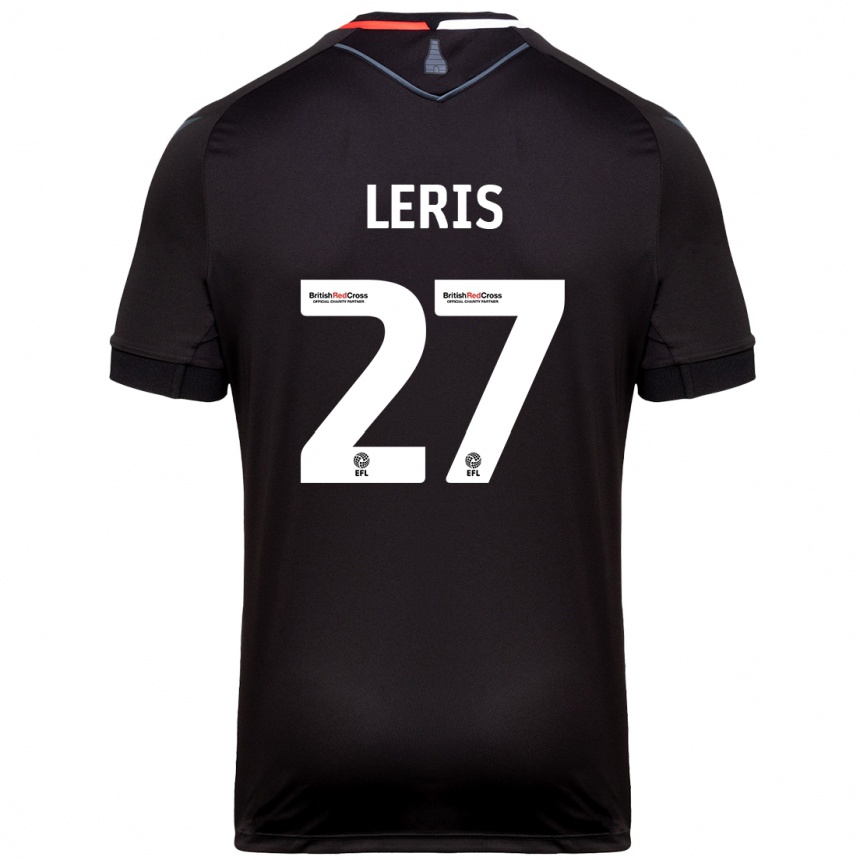 Niño Fútbol Camiseta Mehdi Léris #27 Negro 2ª Equipación 2024/25