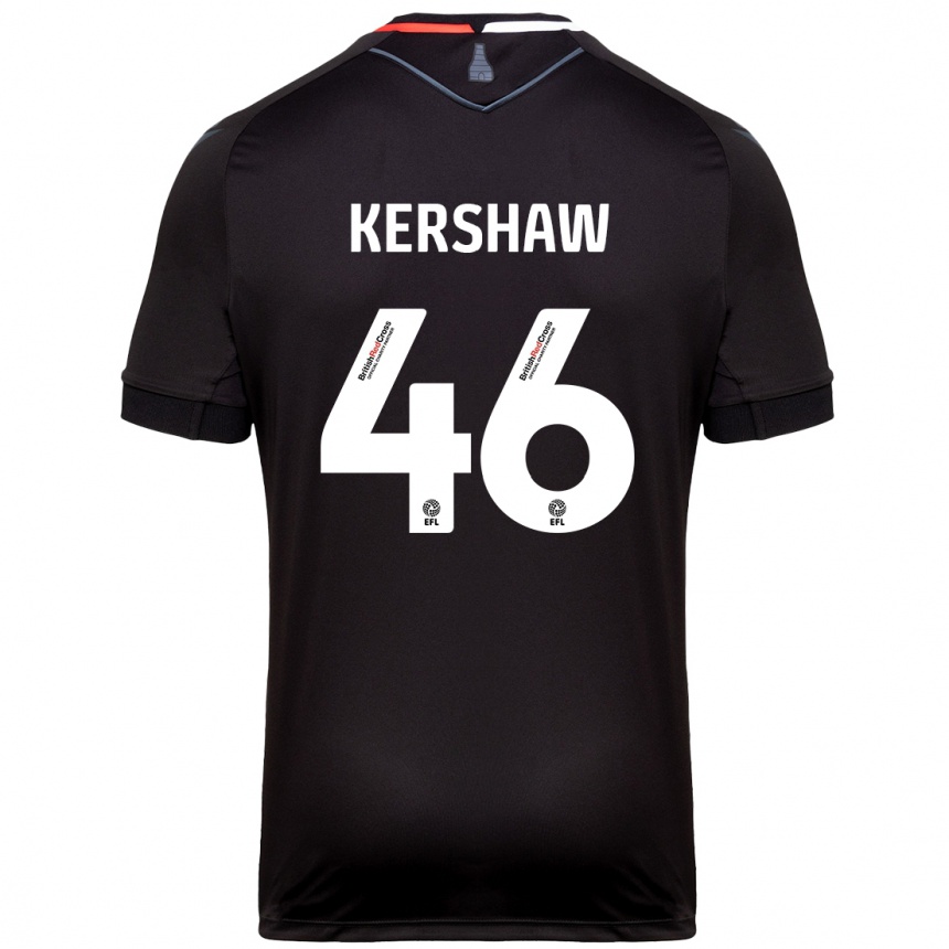 Niño Fútbol Camiseta Ben Kershaw #46 Negro 2ª Equipación 2024/25