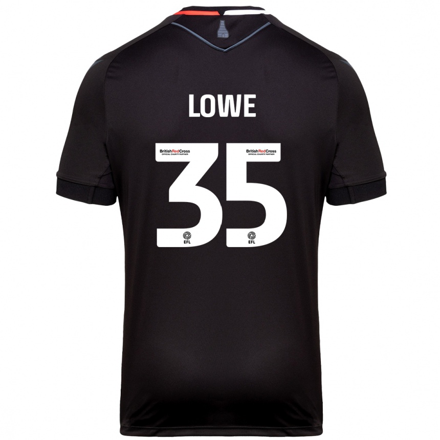 Niño Fútbol Camiseta Nathan Lowe #35 Negro 2ª Equipación 2024/25