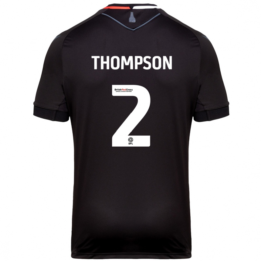 Niño Fútbol Camiseta Sophie Thompson #2 Negro 2ª Equipación 2024/25