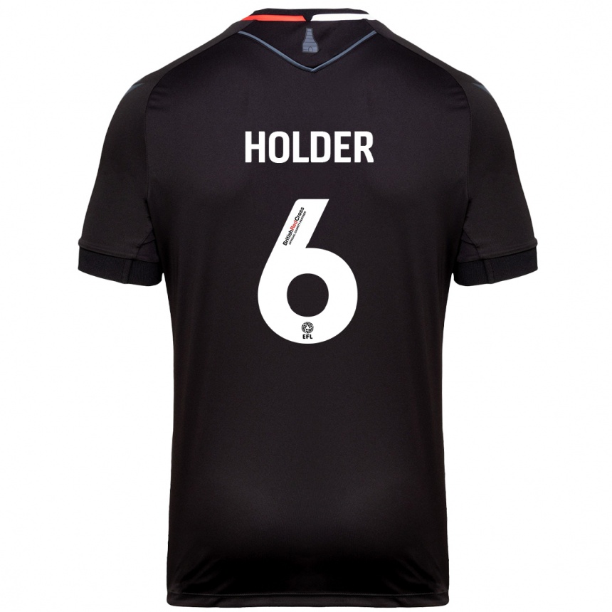 Niño Fútbol Camiseta Molly Holder #6 Negro 2ª Equipación 2024/25