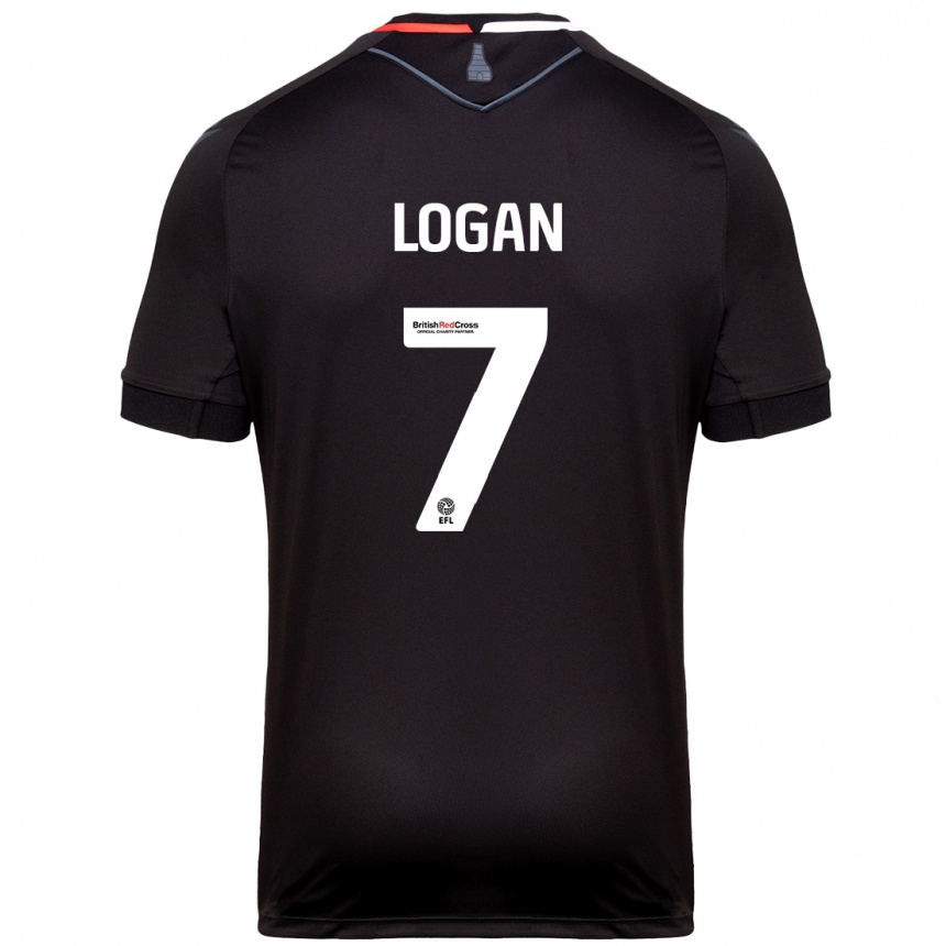 Niño Fútbol Camiseta Heidi Logan #7 Negro 2ª Equipación 2024/25