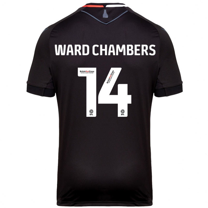 Niño Fútbol Camiseta Courtnay Ward-Chambers #14 Negro 2ª Equipación 2024/25