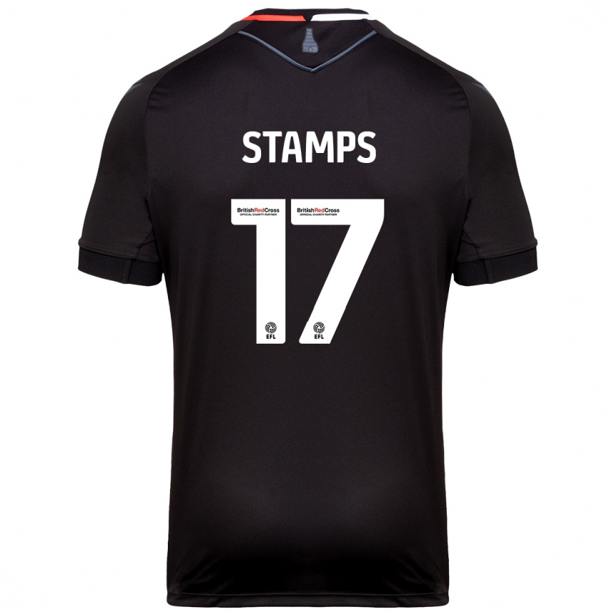 Niño Fútbol Camiseta Shannon Stamps #17 Negro 2ª Equipación 2024/25