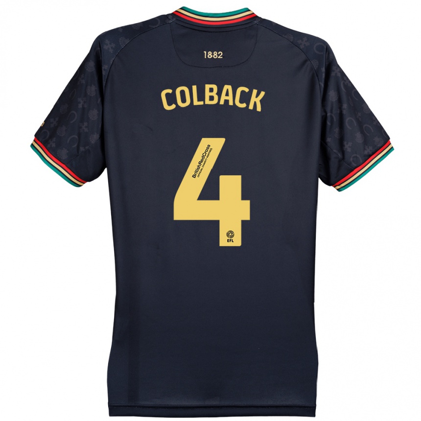 Niño Fútbol Camiseta Jack Colback #4 Azul Marino Oscuro 2ª Equipación 2024/25