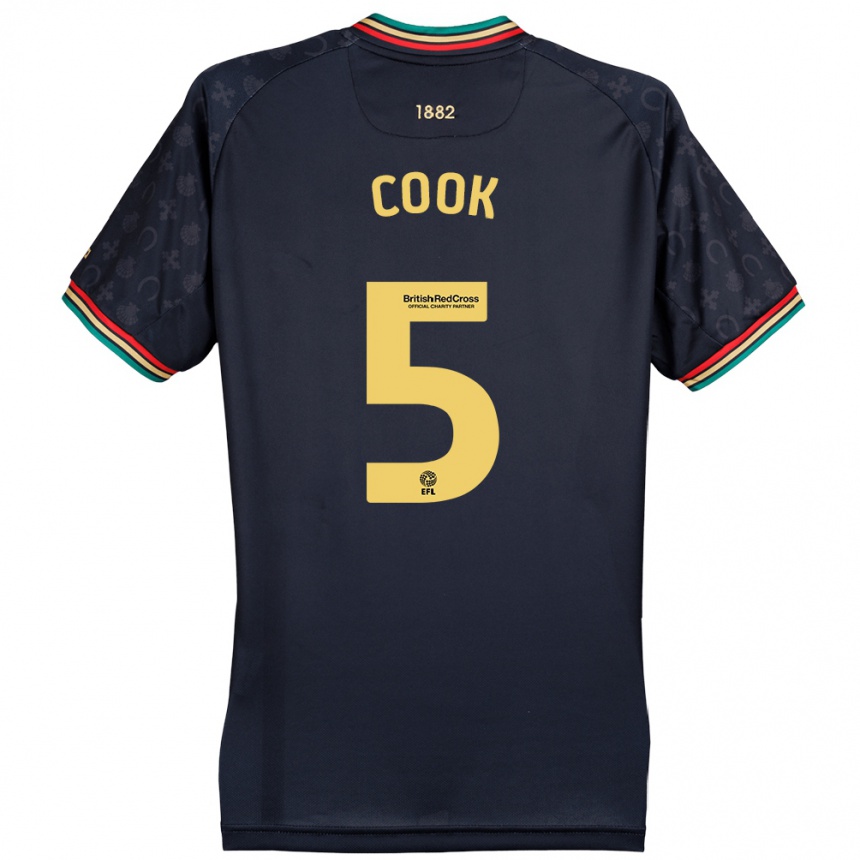 Niño Fútbol Camiseta Steve Cook #5 Azul Marino Oscuro 2ª Equipación 2024/25