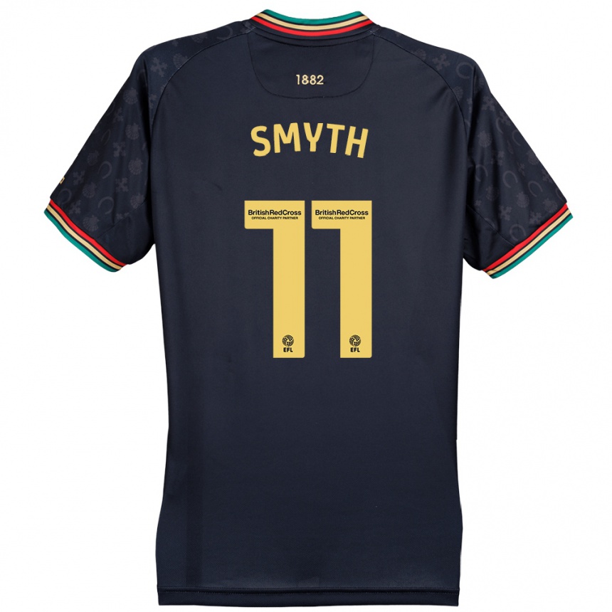 Niño Fútbol Camiseta Paul Smyth #11 Azul Marino Oscuro 2ª Equipación 2024/25