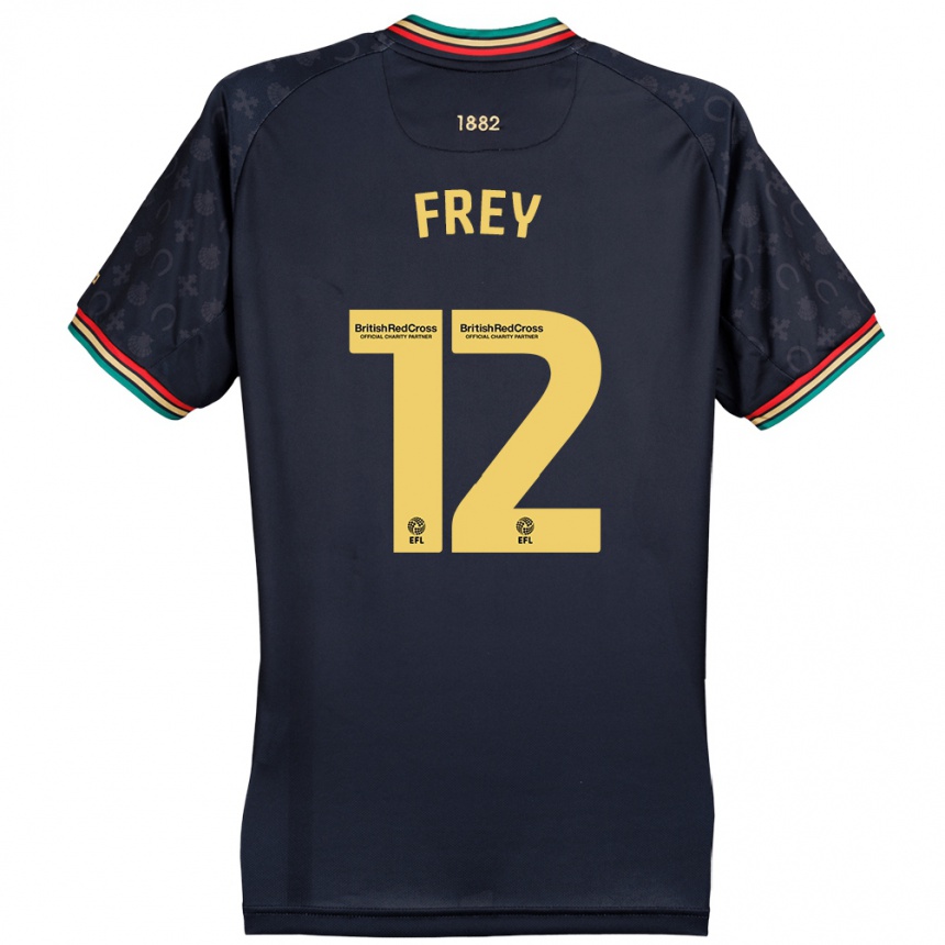 Niño Fútbol Camiseta Michael Frey #12 Azul Marino Oscuro 2ª Equipación 2024/25