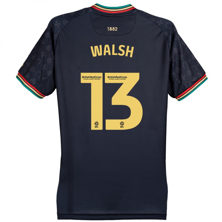 Niño Fútbol Camiseta Joe Walsh #13 Azul Marino Oscuro 2ª Equipación 2024/25