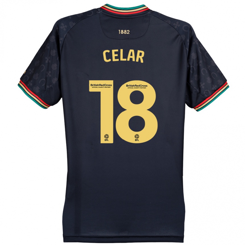 Niño Fútbol Camiseta Zan Celar #18 Azul Marino Oscuro 2ª Equipación 2024/25