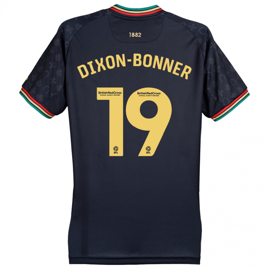 Niño Fútbol Camiseta Elijah Dixon-Bonner #19 Azul Marino Oscuro 2ª Equipación 2024/25