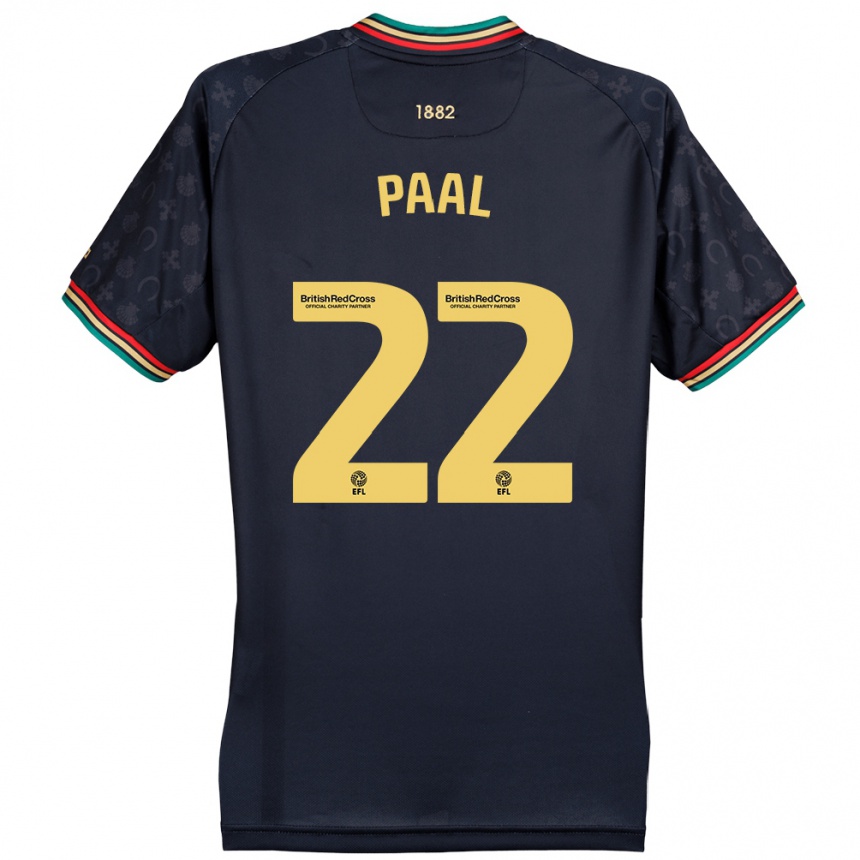 Niño Fútbol Camiseta Kenneth Paal #22 Azul Marino Oscuro 2ª Equipación 2024/25