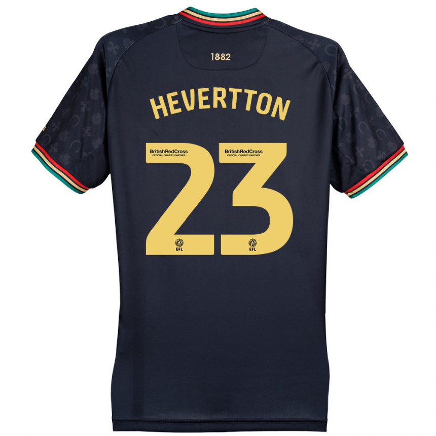 Niño Fútbol Camiseta Hevertton #23 Azul Marino Oscuro 2ª Equipación 2024/25