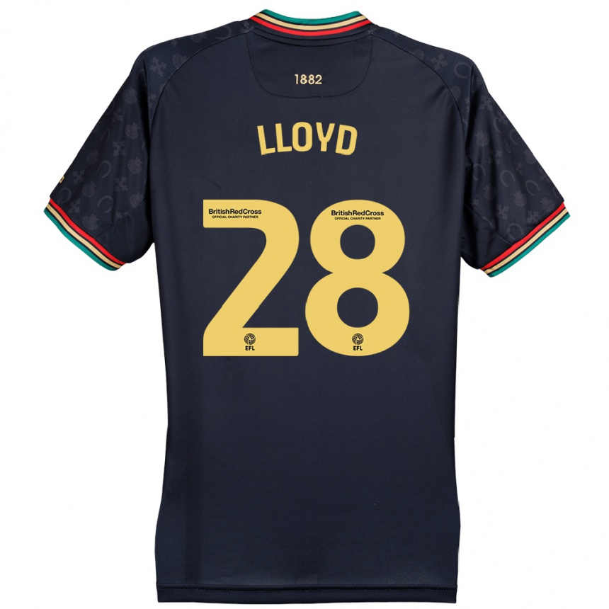 Niño Fútbol Camiseta Alfie Lloyd #28 Azul Marino Oscuro 2ª Equipación 2024/25