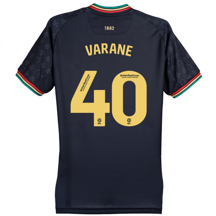 Niño Fútbol Camiseta Jonathan Varane #40 Azul Marino Oscuro 2ª Equipación 2024/25