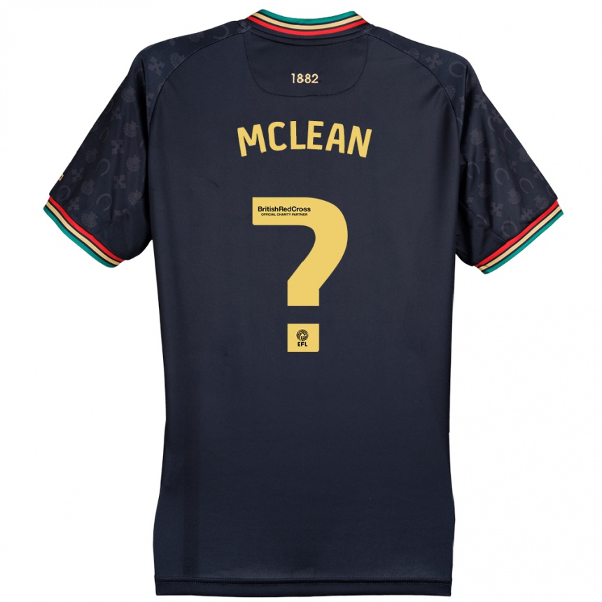 Niño Fútbol Camiseta Mason Mclean #0 Azul Marino Oscuro 2ª Equipación 2024/25