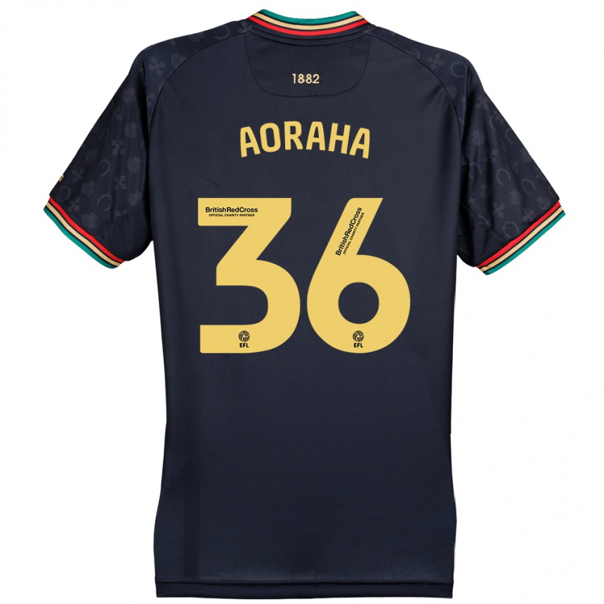 Niño Fútbol Camiseta Alexander Aoraha #36 Azul Marino Oscuro 2ª Equipación 2024/25