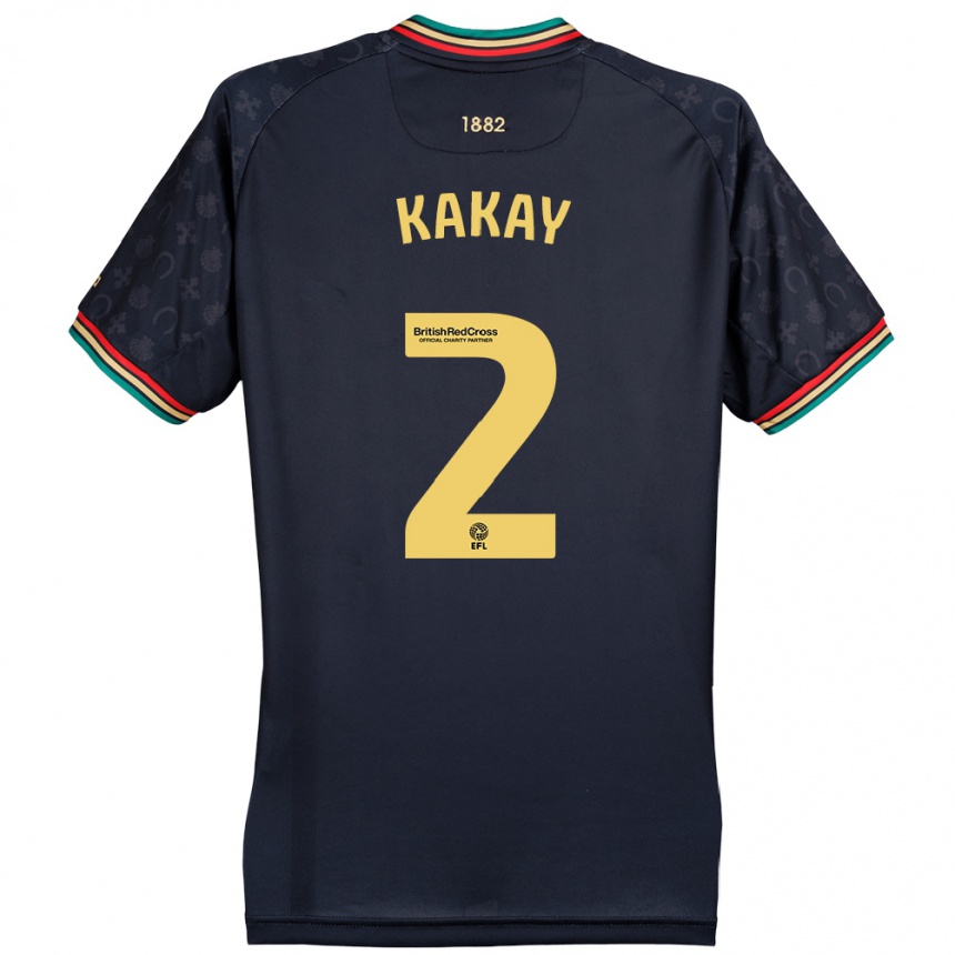 Niño Fútbol Camiseta Osman Kakay #2 Azul Marino Oscuro 2ª Equipación 2024/25