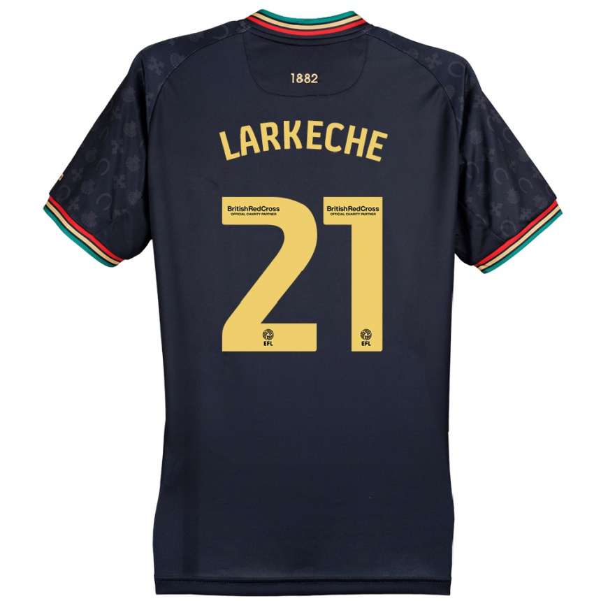 Niño Fútbol Camiseta Ziyad Larkeche #21 Azul Marino Oscuro 2ª Equipación 2024/25