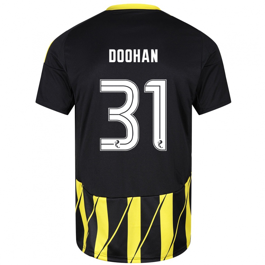 Niño Fútbol Camiseta Ross Doohan #31 Negro Amarillo 2ª Equipación 2024/25