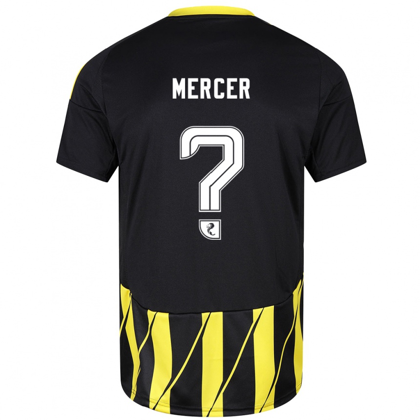 Niño Fútbol Camiseta Jamie Mercer #0 Negro Amarillo 2ª Equipación 2024/25