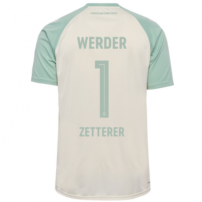 Niño Fútbol Camiseta Michael Zetterer #1 Blanquecino Verde Claro 2ª Equipación 2024/25