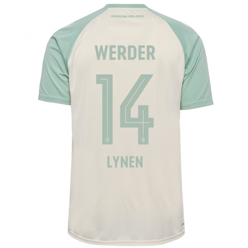 Niño Fútbol Camiseta Senne Lynen #14 Blanquecino Verde Claro 2ª Equipación 2024/25