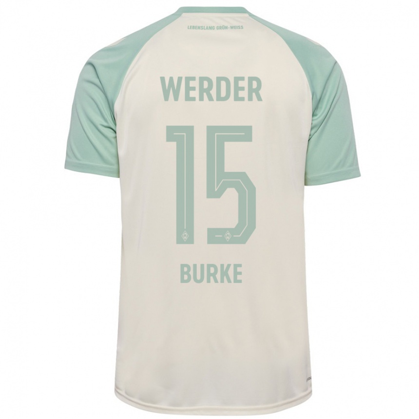 Niño Fútbol Camiseta Oliver Burke #15 Blanquecino Verde Claro 2ª Equipación 2024/25