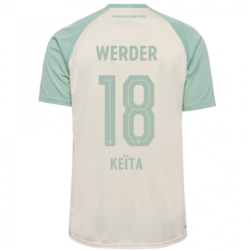 Niño Fútbol Camiseta Naby Keïta #18 Blanquecino Verde Claro 2ª Equipación 2024/25