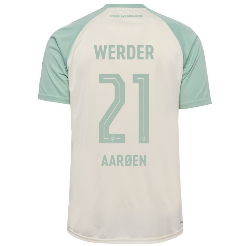 Niño Fútbol Camiseta Isak Hansen-Aaröen #21 Blanquecino Verde Claro 2ª Equipación 2024/25