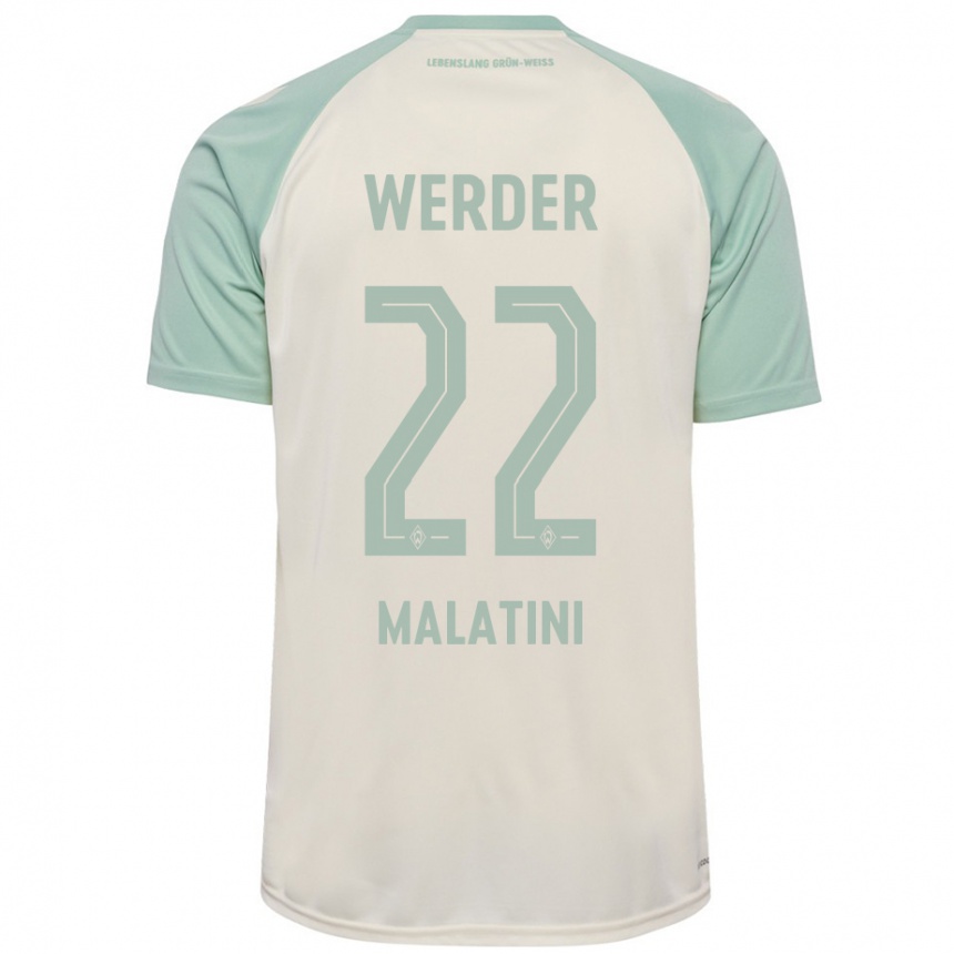 Niño Fútbol Camiseta Julián Malatini #22 Blanquecino Verde Claro 2ª Equipación 2024/25