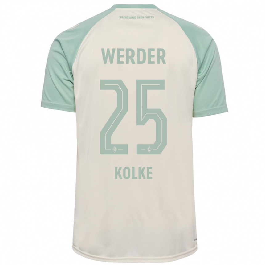 Niño Fútbol Camiseta Markus Kolke #25 Blanquecino Verde Claro 2ª Equipación 2024/25