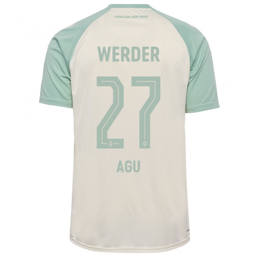 Niño Fútbol Camiseta Felix Agu #27 Blanquecino Verde Claro 2ª Equipación 2024/25