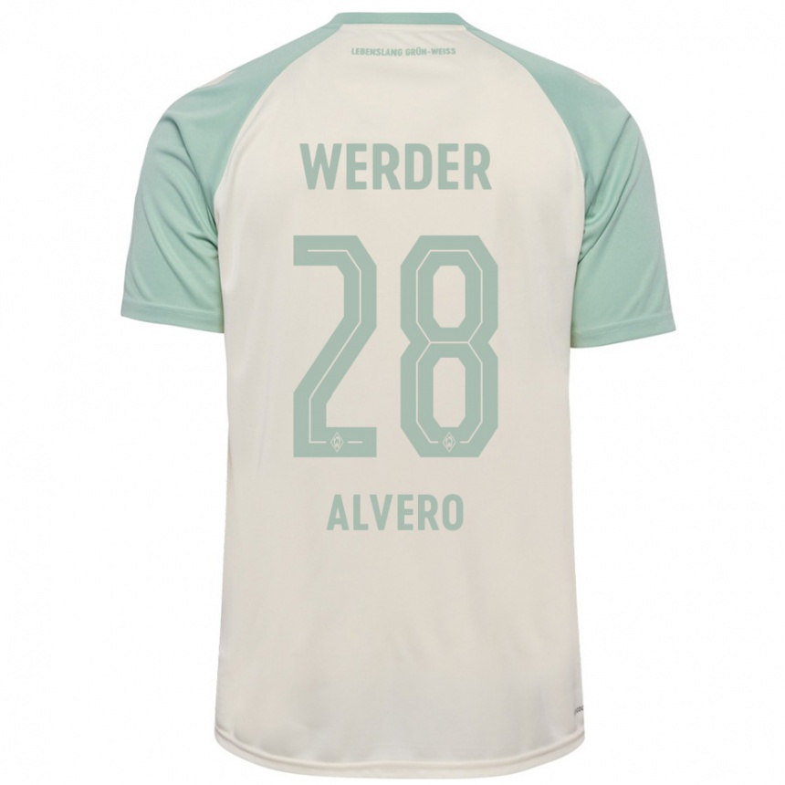 Niño Fútbol Camiseta Skelly Alvero #28 Blanquecino Verde Claro 2ª Equipación 2024/25