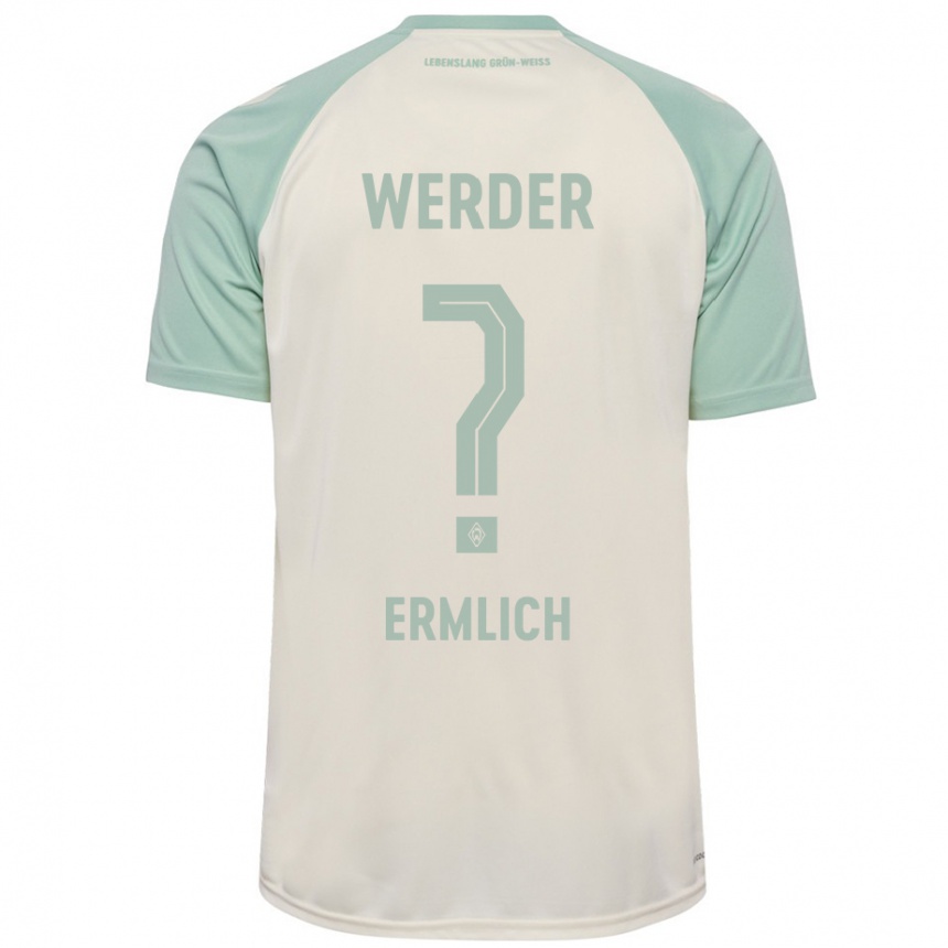 Niño Fútbol Camiseta Kjell Ermlich #0 Blanquecino Verde Claro 2ª Equipación 2024/25