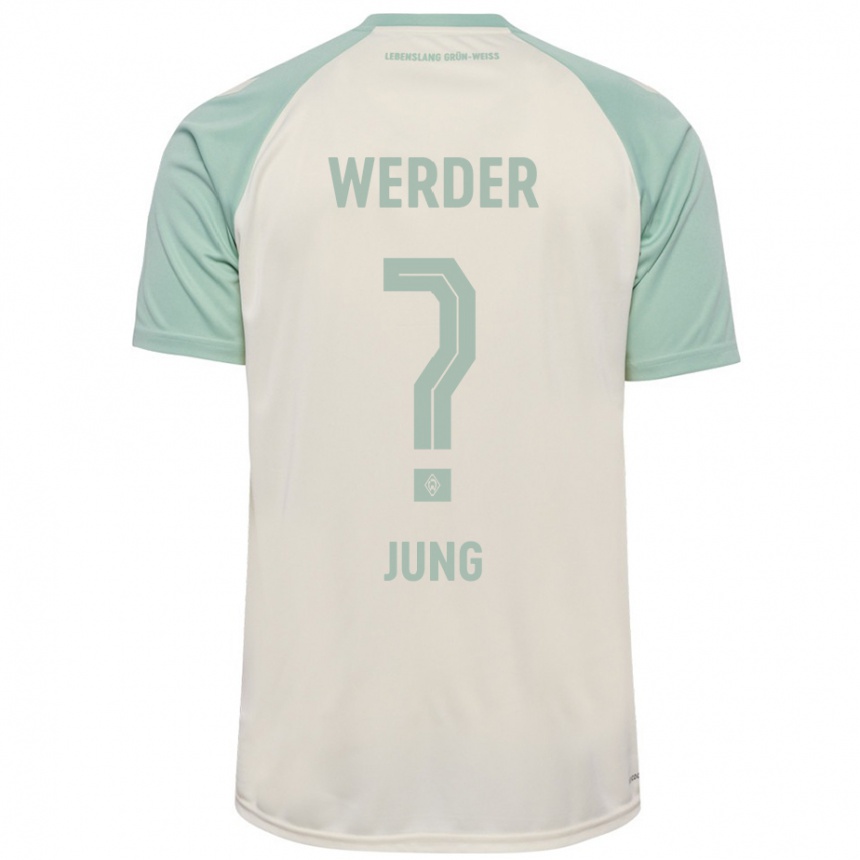 Niño Fútbol Camiseta Hugo Jung #0 Blanquecino Verde Claro 2ª Equipación 2024/25