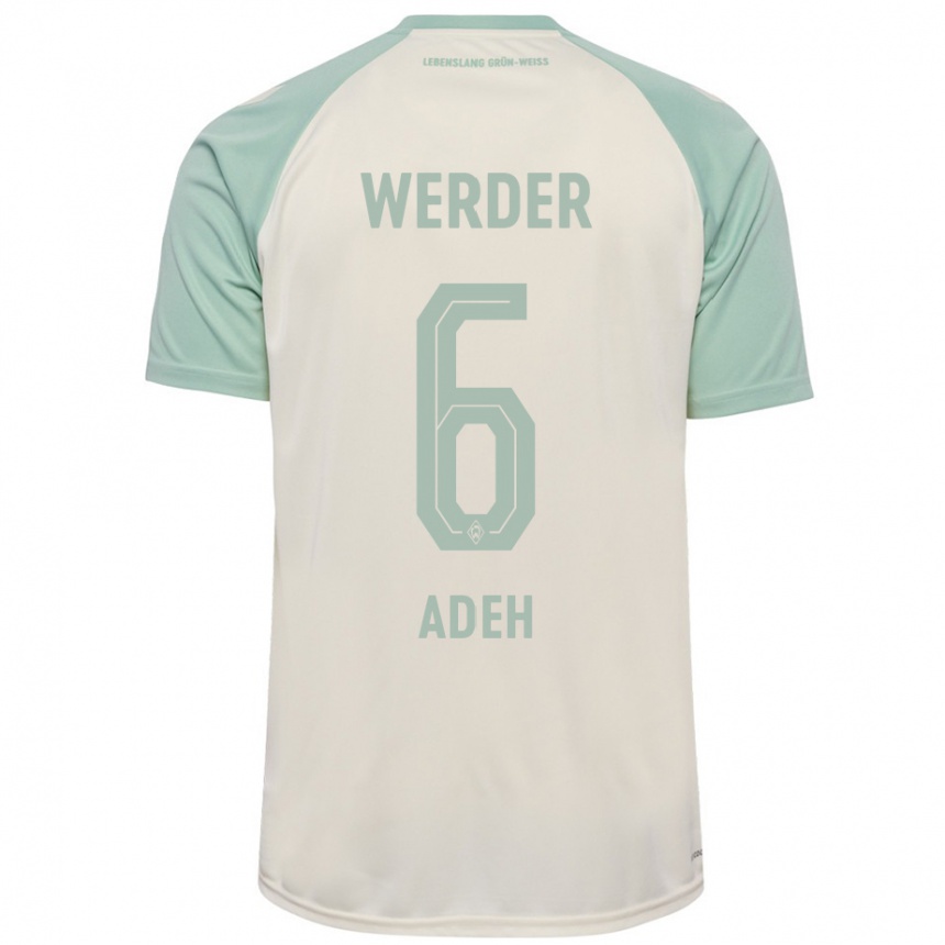 Niño Fútbol Camiseta Wesley Adeh #6 Blanquecino Verde Claro 2ª Equipación 2024/25