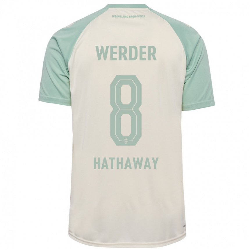 Niño Fútbol Camiseta Max Hathaway #8 Blanquecino Verde Claro 2ª Equipación 2024/25