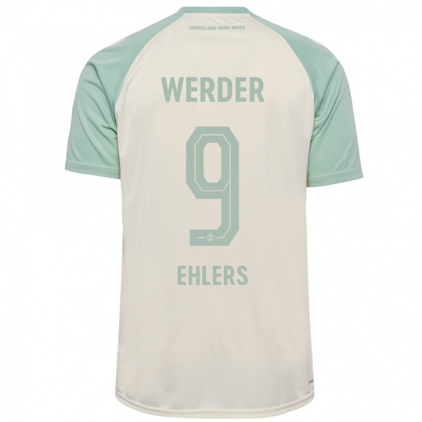 Niño Fútbol Camiseta Jannic Ehlers #9 Blanquecino Verde Claro 2ª Equipación 2024/25