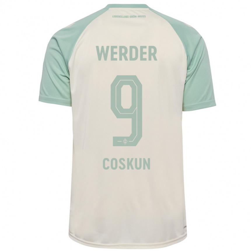 Niño Fútbol Camiseta Boran-Firat Coskun #9 Blanquecino Verde Claro 2ª Equipación 2024/25