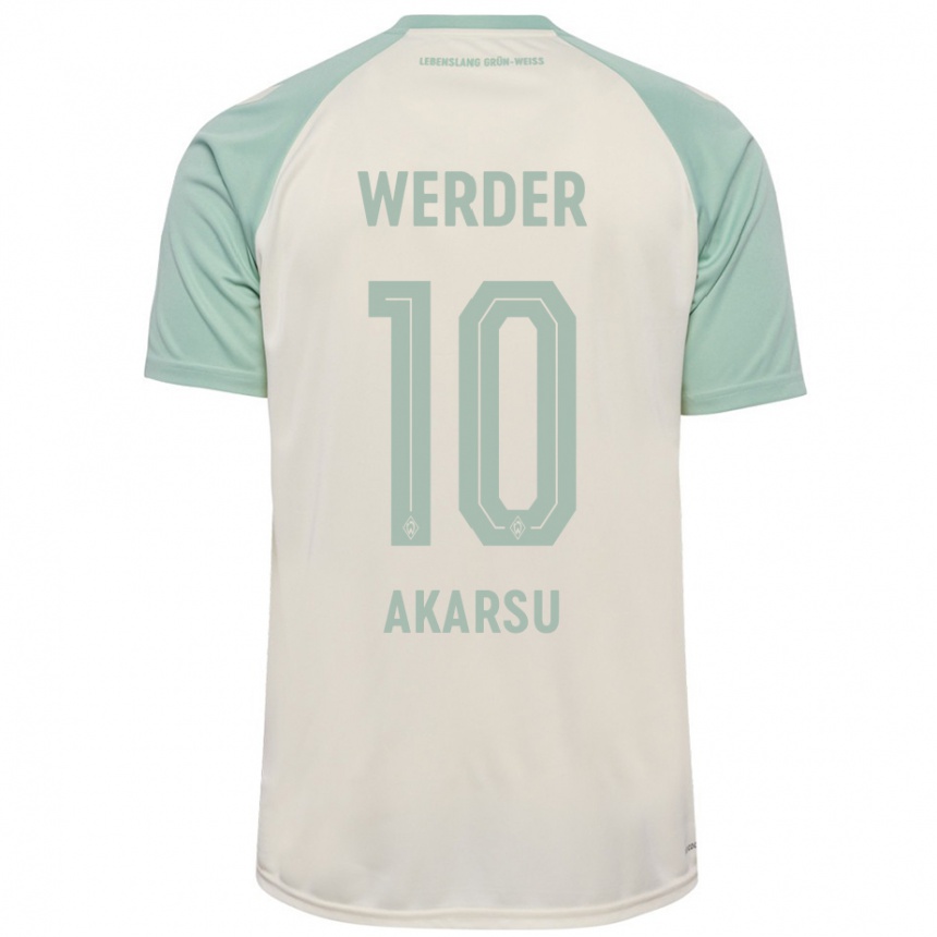 Niño Fútbol Camiseta Mikail Bura Akarsu #10 Blanquecino Verde Claro 2ª Equipación 2024/25