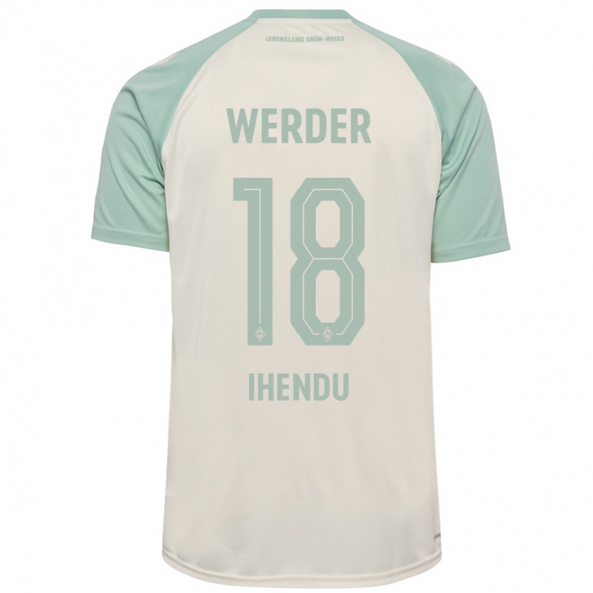 Niño Fútbol Camiseta Daniel Ihendu #18 Blanquecino Verde Claro 2ª Equipación 2024/25