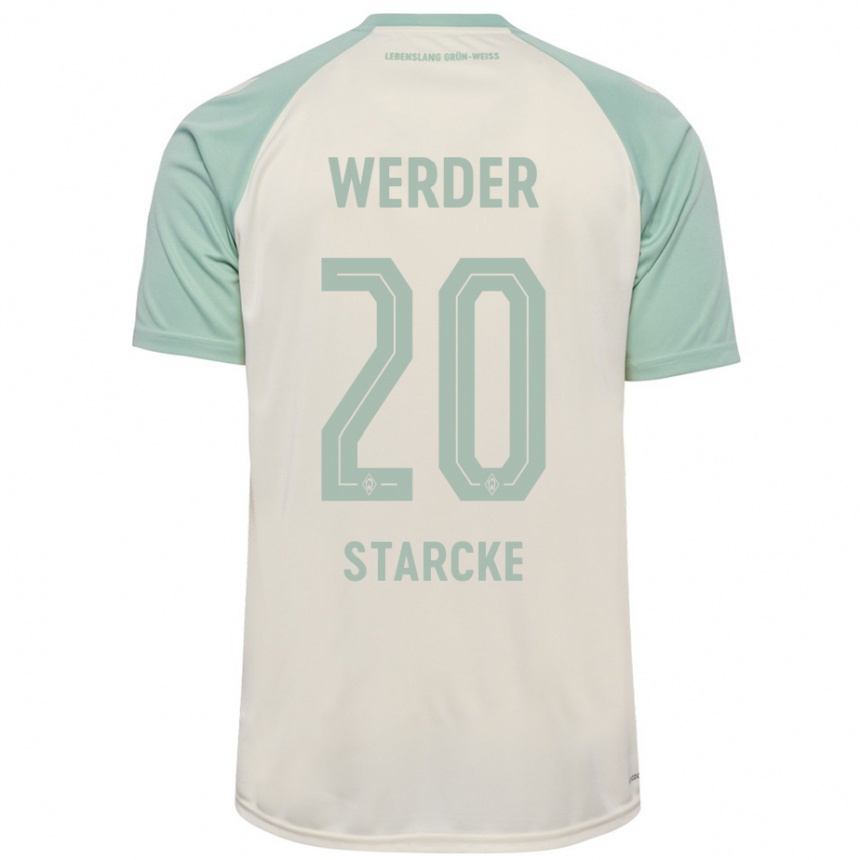 Niño Fútbol Camiseta Bennet Starcke #20 Blanquecino Verde Claro 2ª Equipación 2024/25