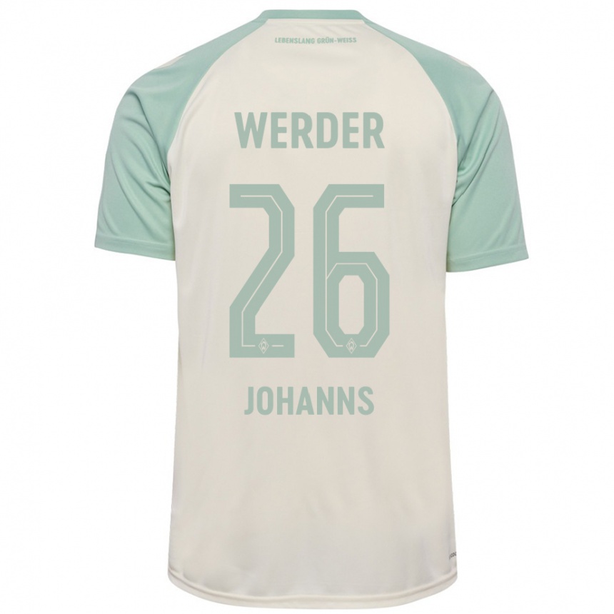 Niño Fútbol Camiseta Lennart Johanns #26 Blanquecino Verde Claro 2ª Equipación 2024/25