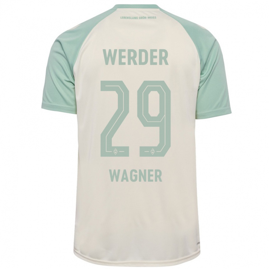 Niño Fútbol Camiseta Paul Wagner #29 Blanquecino Verde Claro 2ª Equipación 2024/25